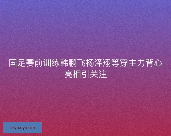 国足赛前训练韩鹏飞杨泽翔等穿主力背心亮相引关注