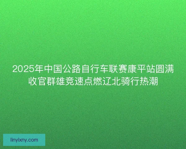 2025年中国公路自行车联赛康平站圆满收官群雄竞速点燃辽北骑行热潮
