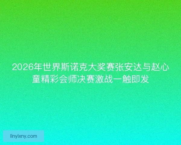 2026年世界斯诺克大奖赛张安达与赵心童精彩会师决赛激战一触即发